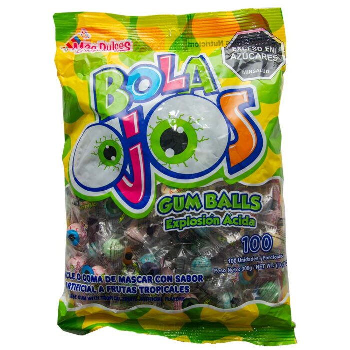 Bola Ojos Gum Balls Explosión Ácida